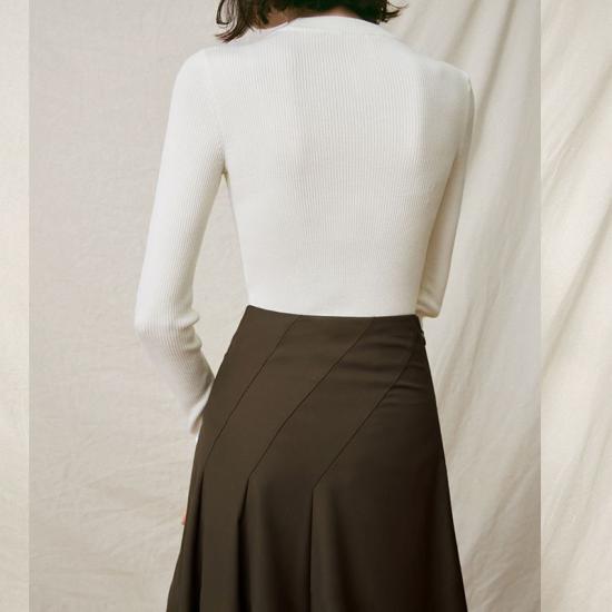 Irregular hollow out wollen women's sweater