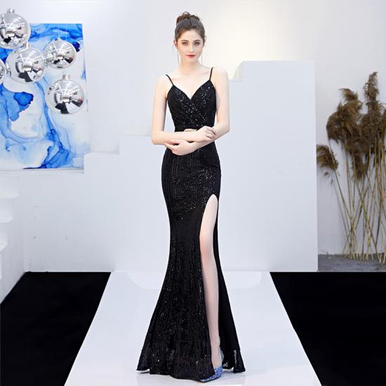 Side Split Sequin Cocktail Prom Evening Dresses