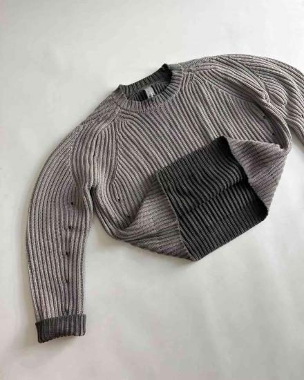 Washed Cotton Knitted Sweater Casual Fashion​