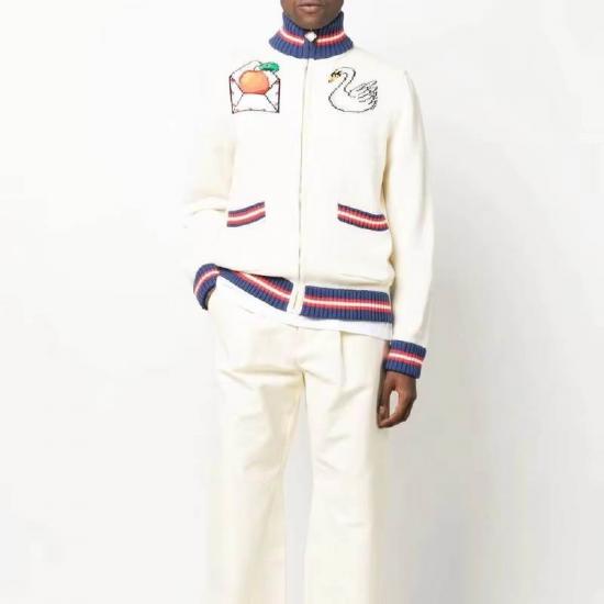 Men's wool blend knit open cardigan