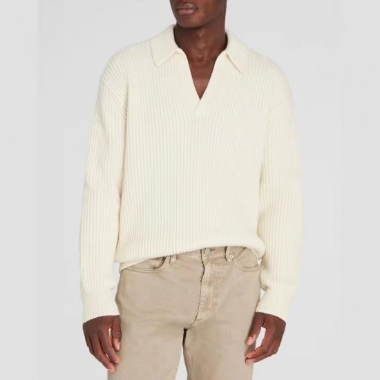 Old Money Style Knitwear Mens Polo Sweater​