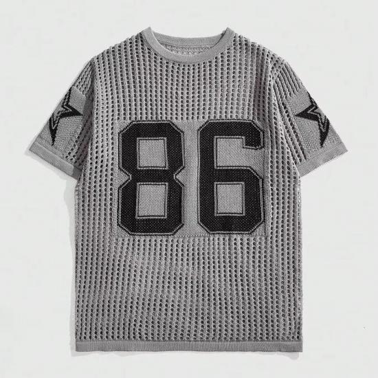 Men's casual tee with bold number design