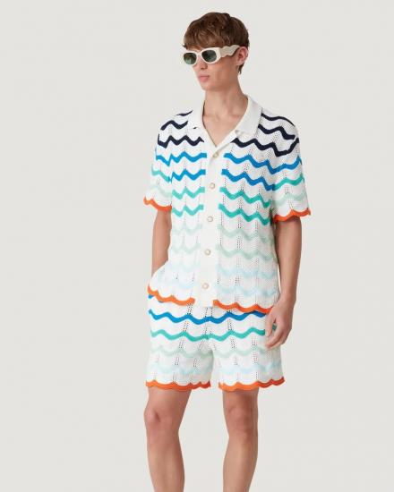 Men's short sleeve polo knit outfit