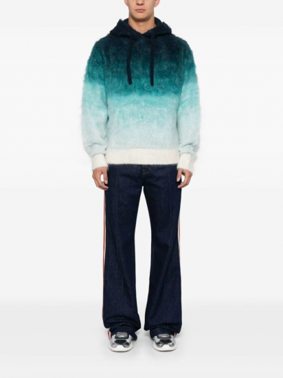 Long Sleeve Fleece Hoodie Gradient Design​