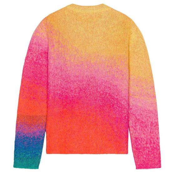 Custom Gradient Knitted Sweater Round Neck​
