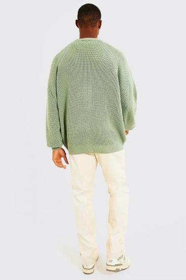 Custom Men's Green Oversized Cardigan Wholesale​
