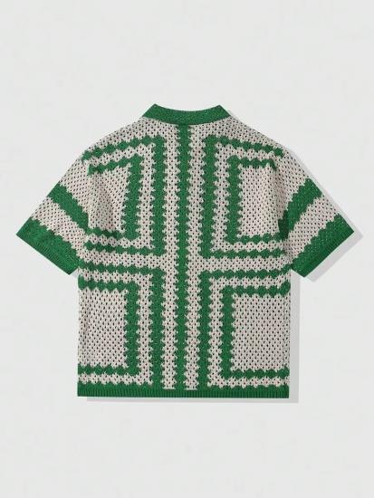 ​​Breathable Grid Pattern Open Front Cardigan​