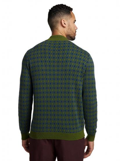 Custom Men's Diamond Pattern Quarter Zip Sweater