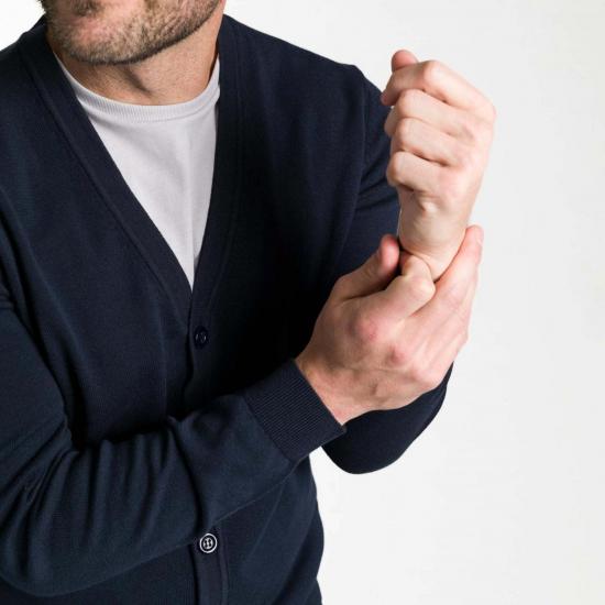 Custom Men's V-Neck Knit Cardigan Wholesale​