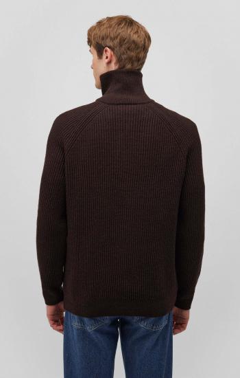 ​​Custom Men's Ribbed Knit Half Zip Sweater​