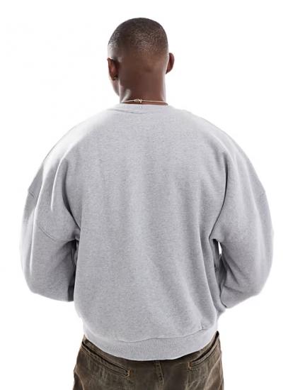 Custom Men's Grey Oversized Sweatshirt Wholesale​