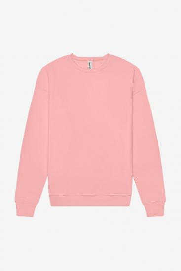 ​​Soft pink crewneck sweatshirt minimalist design​​