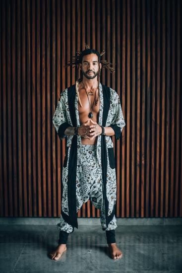 White bohemian embroidered cardigan outfit