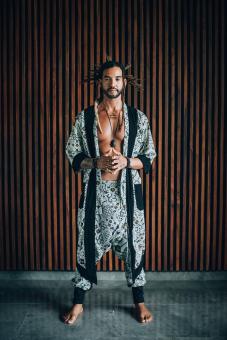 White bohemian embroidered cardigan outfit