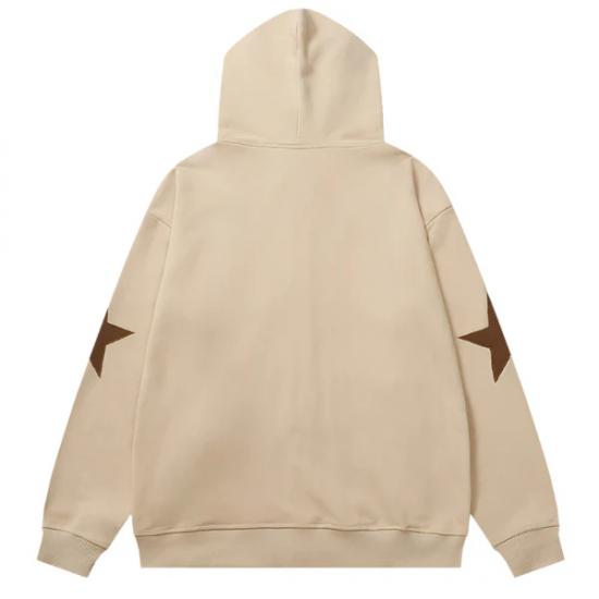 ​​Custom Star Pattern Zip Up Hoodie Wholesale​