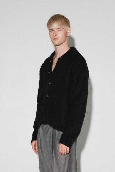 ​​Custom Black Unisex Cardigan For Casual Wear​