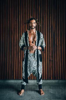 White bohemian embroidered cardigan outfit