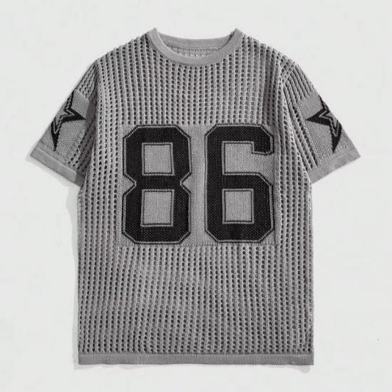 Men's casual tee with bold number design