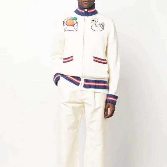 Men's wool blend knit open cardigan