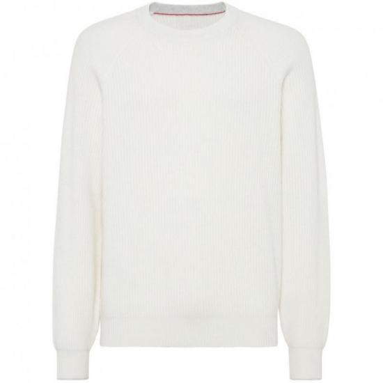Relaxed fit raglan sleeve knit sweater