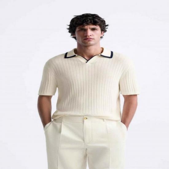 Men's casual knit top for custom branding