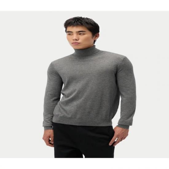 Black half zip knit sweater flatlay