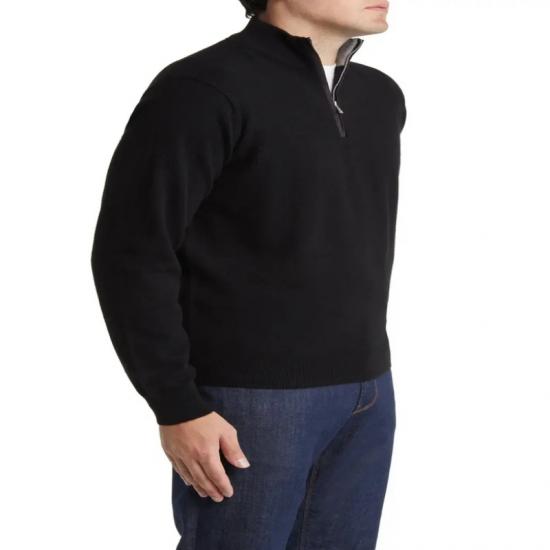Custom Men's Half-Zip Knit Sweater Wholesale