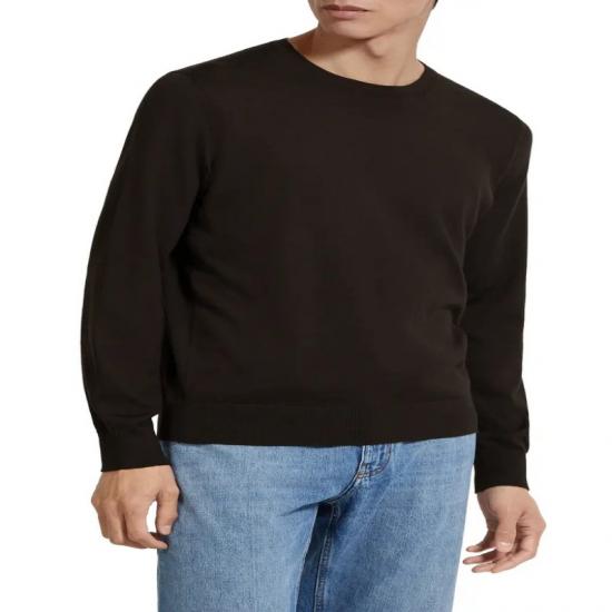 Custom Men's Black Knit Sweater Wholesale