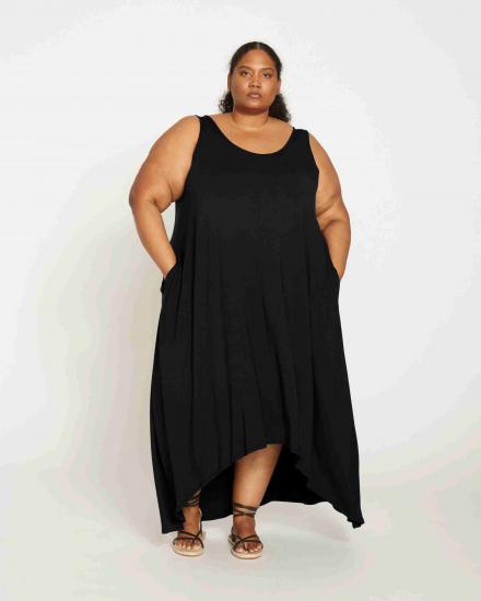 Athena Divine Jersey Dress - Black