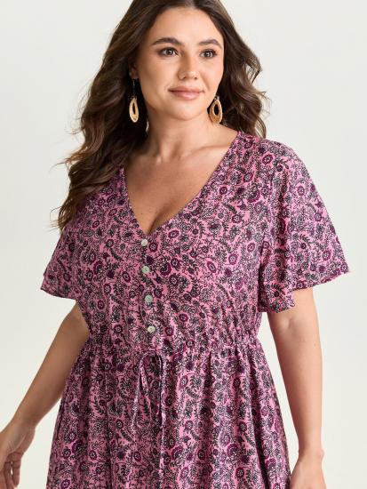 Supersoft Floral Color Contrast Print Maxi Dress