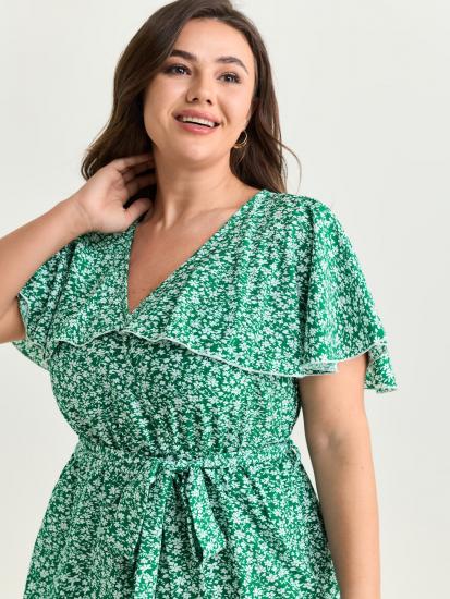 Stretchy Keyhole Neckline Fit And Flare Midi Dress